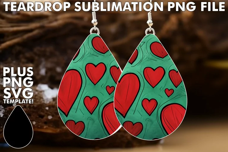 Heartfelt Sublimation Dangles