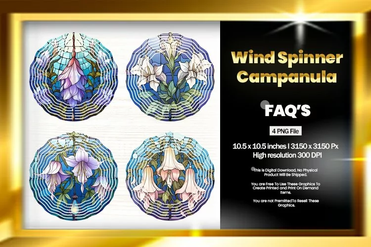 Campanula Wind Spinner Sublimation - 04 Variations