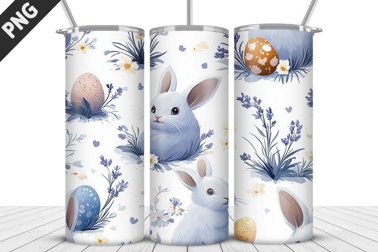Easter Sublimation| Bunny Tumbler Wrap| Easter Tumbler Wrap example image 1