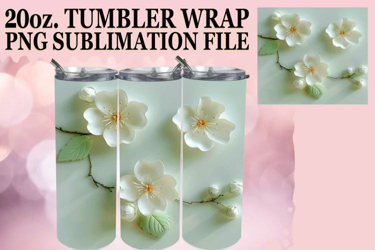 Radiant Blossoms: 3D Tumbler Sublimation