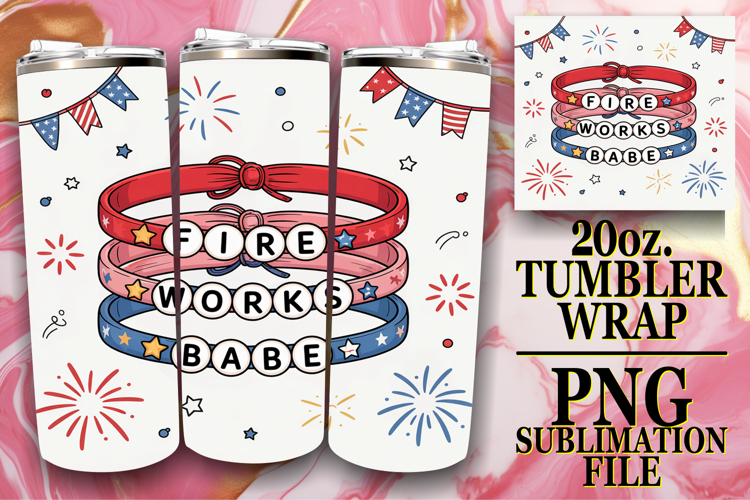 Sweet vibes 20oz tumbler wrap, Patriotic