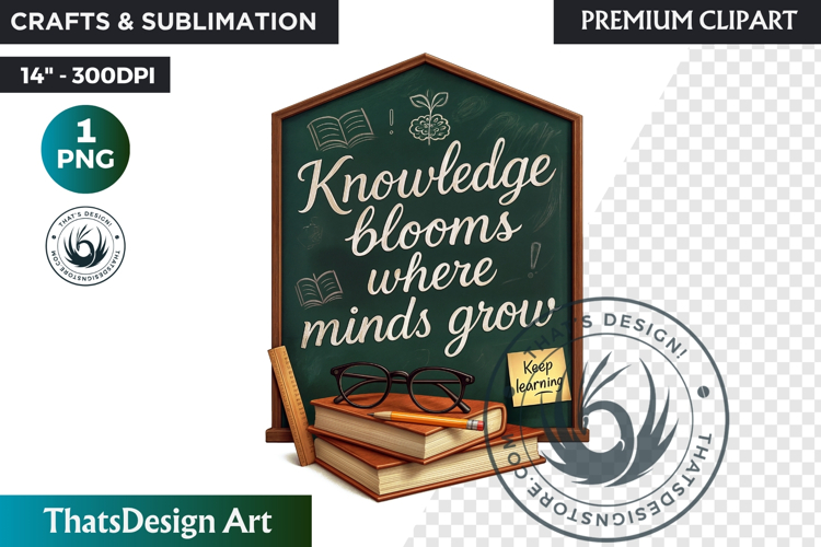 Back to School PNG Clipart, Classroom Motivational Decor png