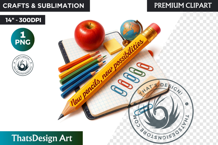 Back to School PNG Clipart, Classroom Motivational Decor png