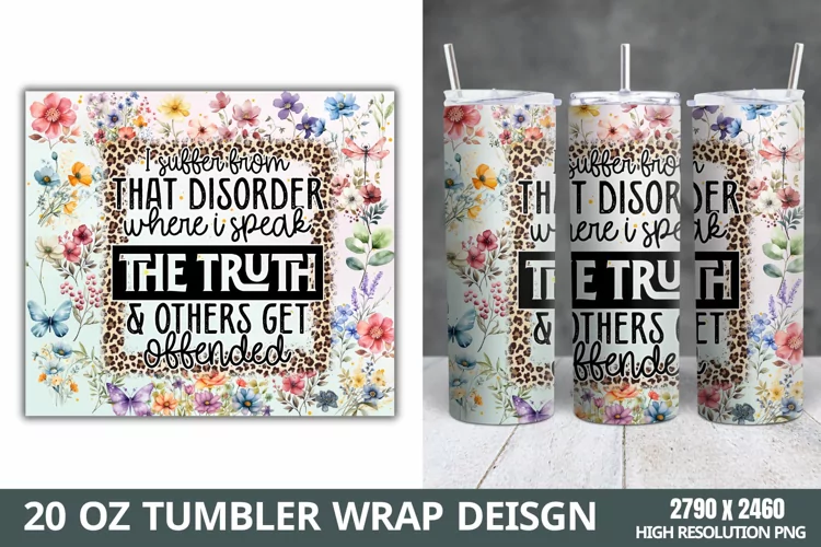 Funny Quotes 20oz Skinny Tumbler Sublimation,