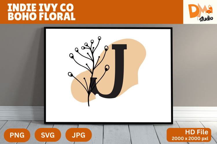Floral Monogram Letter Svg Image 11