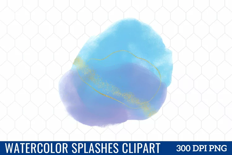Watercolor Splashes Clipart