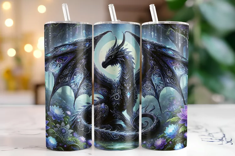 Dragon Tumbler Wrap | Sublimation | Tumblers