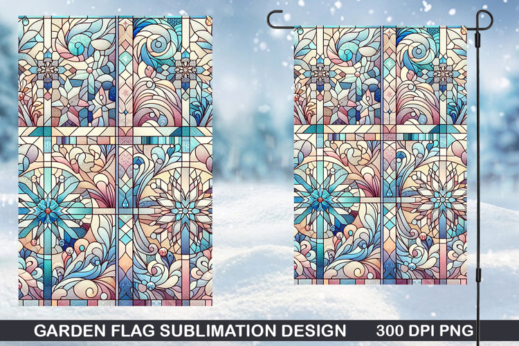 Garden Flag Sublimation| Christmas Garden Flag PNG Design