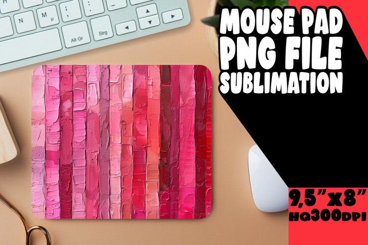 Sleek Stripe & Petal Mouse Mat - Minimalist Design example image 1