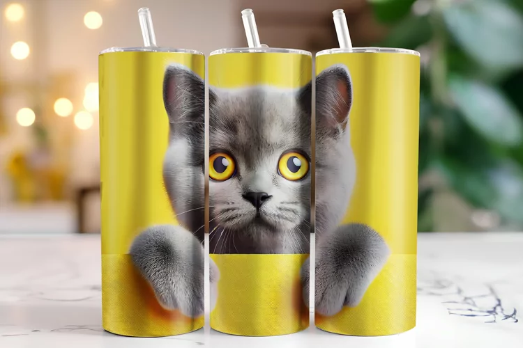 Cat Tumbler Wrap | Sublimation | Tumblers