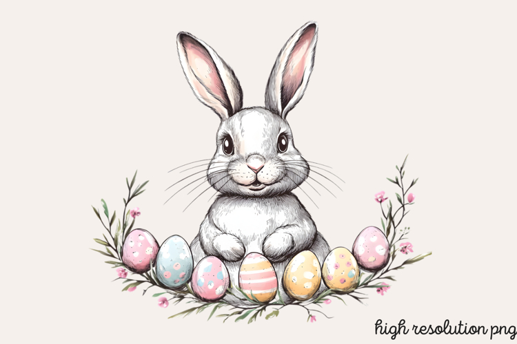 Pink Black Easter Clipart PNG