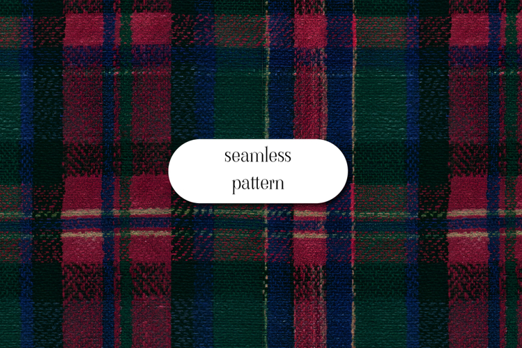 Green Red Blue Tartan Seamless Pattern Digital Paper Plaid