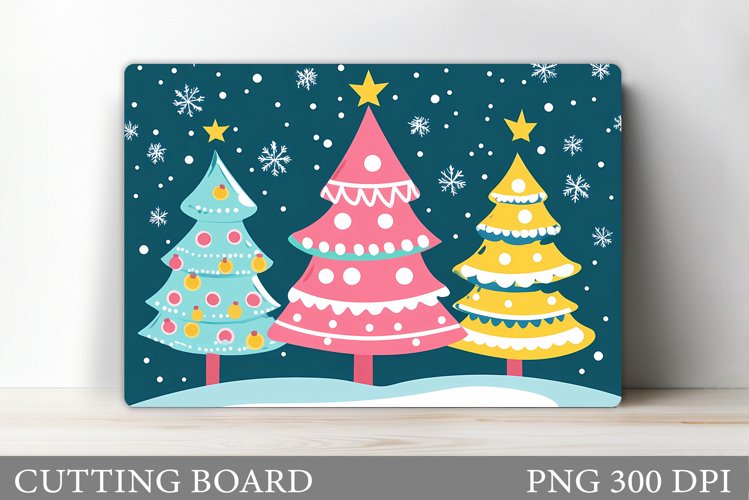 Christmas Tree Cutting Board Design. Kitchen Cutting Board example image 1