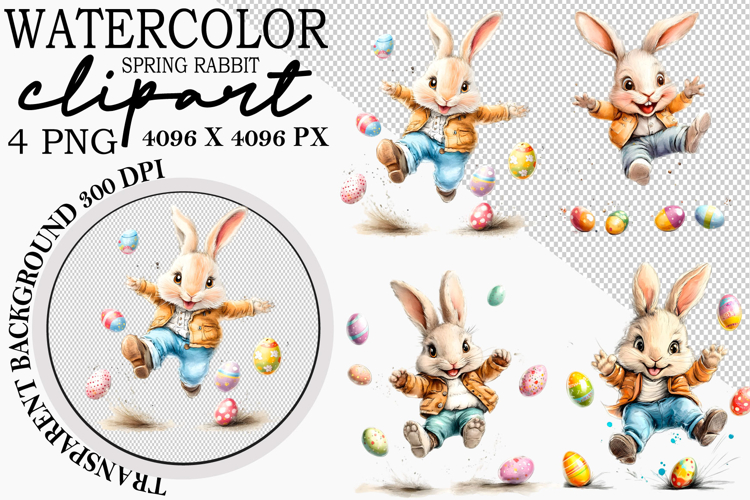 Cute Easter Bunny Clipart Image 14