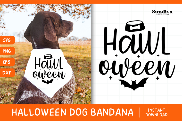 Funny Halloween Dog Bandana Quote SVG | Hawloween