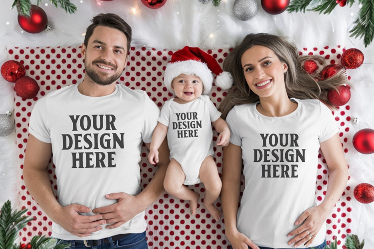 Christmas Family Group Tshirt Mockups