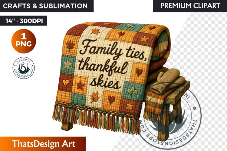 Cozy Thanksgiving greetings PNG, Grateful Quotes Clipart
