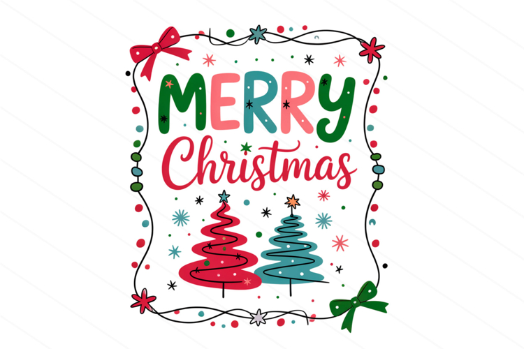 Preppy Merry Christmas PNG