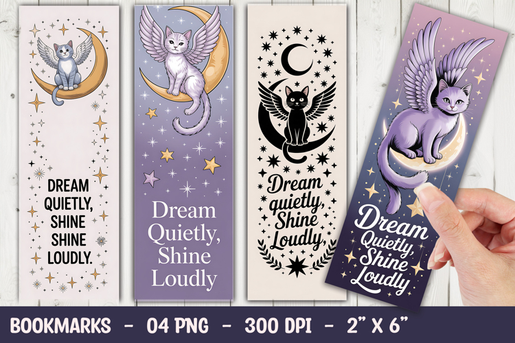 Moon Cat Bookmark Sublimation