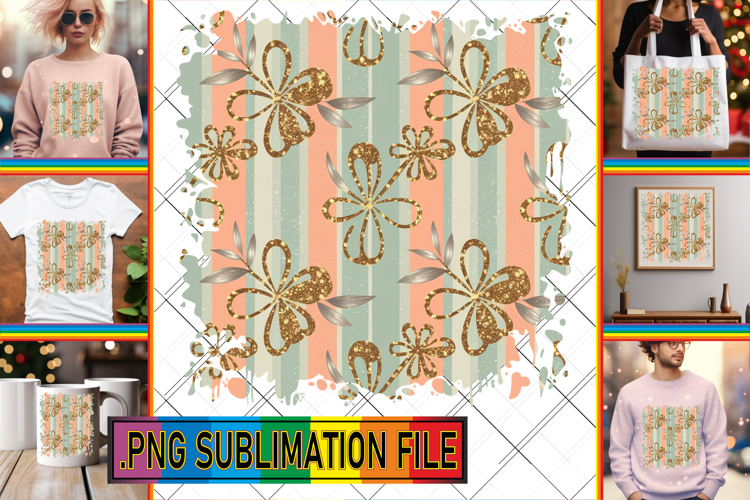 FUN PNG Designs for TSHIRTS, Gold Flower