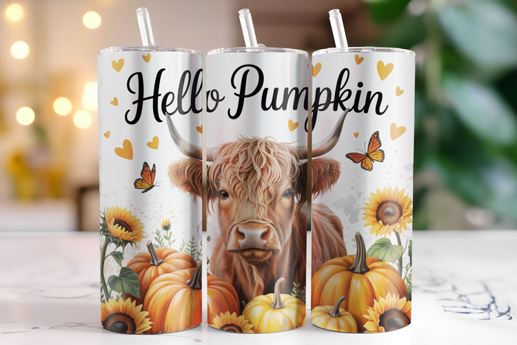 Hello Pumpkin Tumbler Wrap | Sublimation | Tumblers