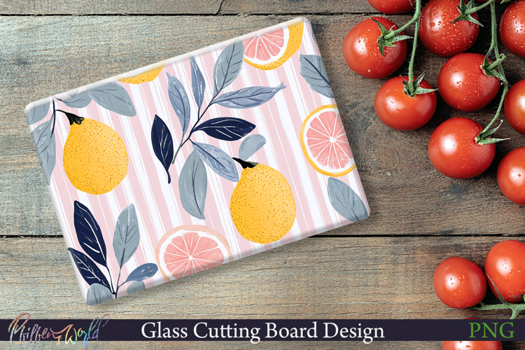 Cutting Board Design | Stripes | grapefruits