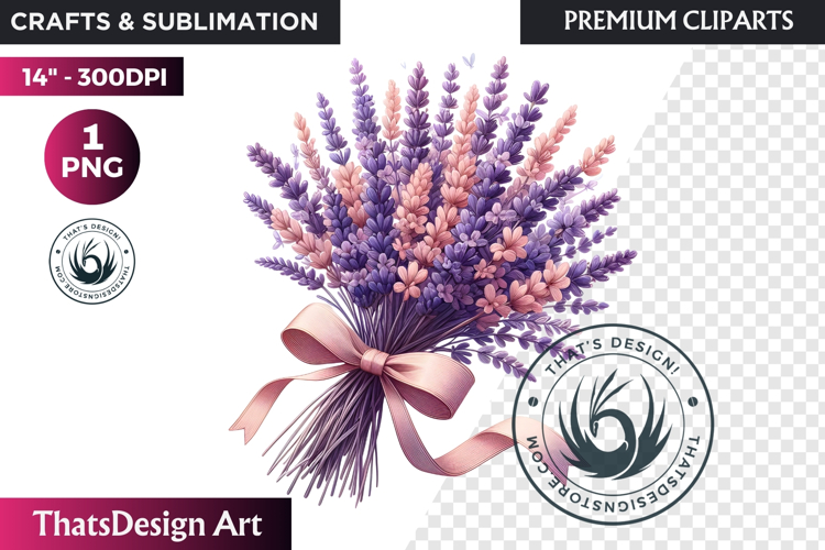 Lavender Clipart PNG, French Country Botanical sublimation