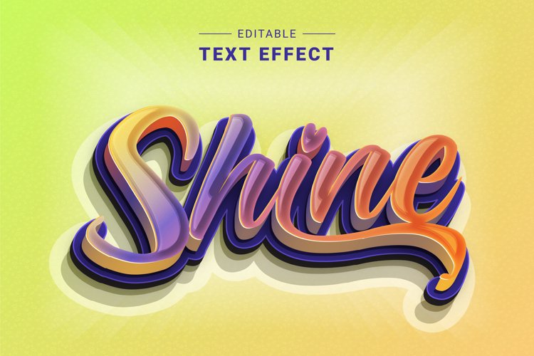 Editable Text Effect for Illustrator. Vector Graphic styles