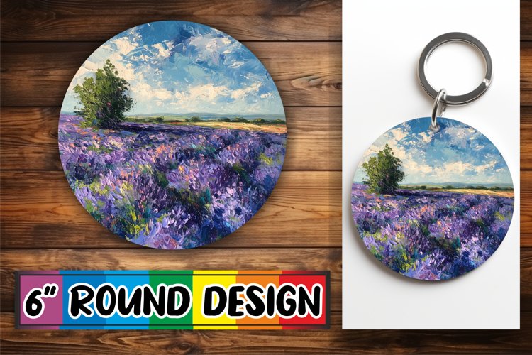 Round Keychain   Coaster Love - Blooming Theme