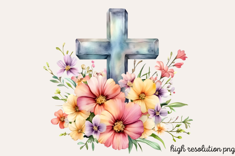 Easter Cross Clipart Image 3
