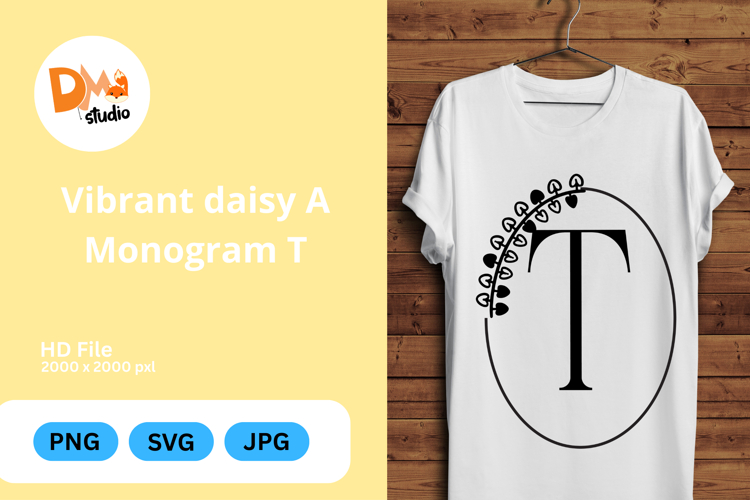 Daisy Monogram Svg Image 7