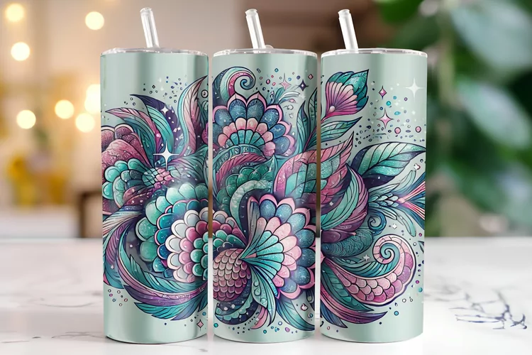 Flowers Tumbler Wrap | Sublimation | Tumblers