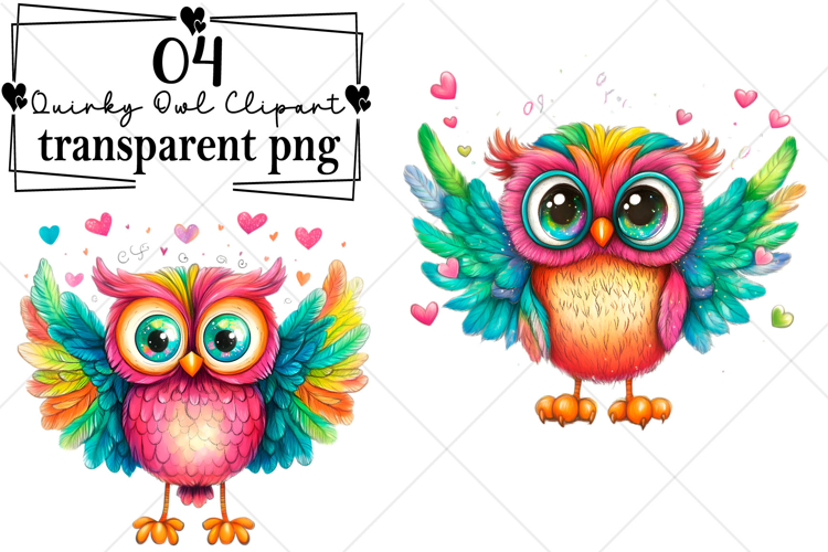 Watercolor Quirky Owl Clipart Watercolor PNG