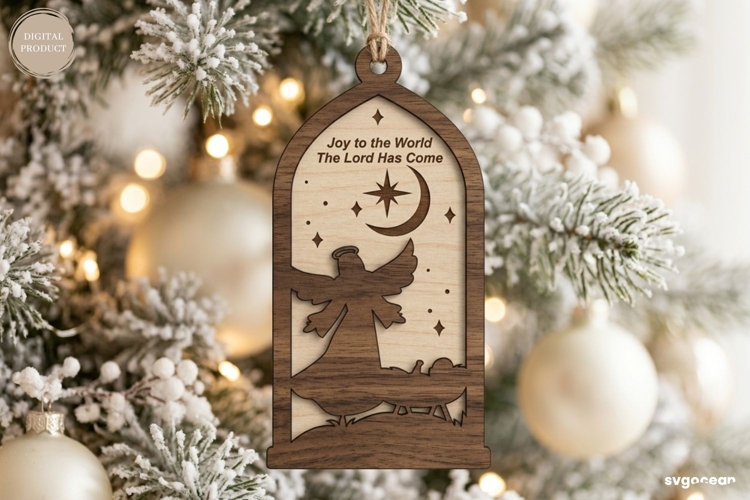 Nativity Silhouette Ornament SVG Laser Cut | Christmas | SVG