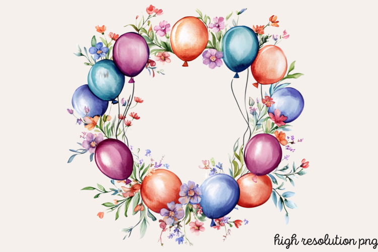 Birthday Watercolor Clipart PNG