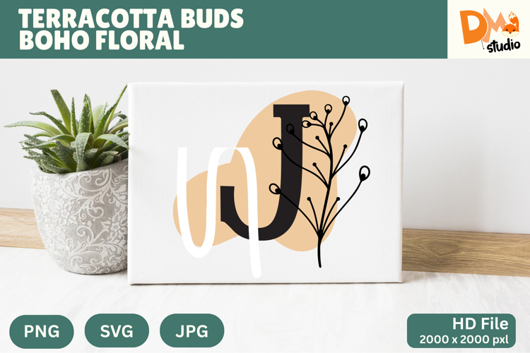 Floral Monogram Letter Svg Image 24