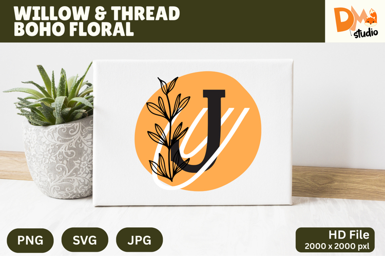 Floral Monogram Letter Svg Image 12