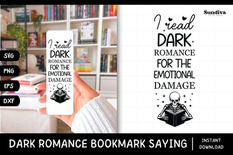 Dark Romance Bookmark Saying SVG | Emotional Damage
