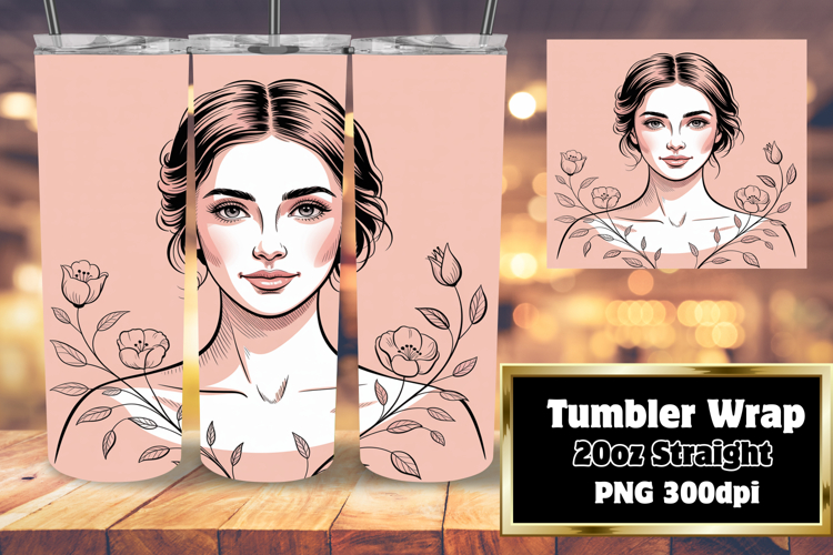 Personalized 20oz Artwork for Gifts , Beauty Woman