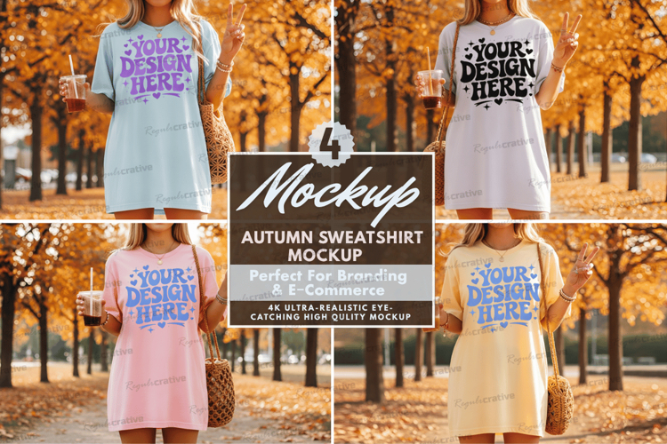 Autumn Sweatshirt Mockup Set Autumn Sweatshirt Mockup Set