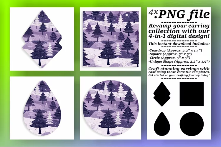 Christmas Tree Round Car Coaster Charm