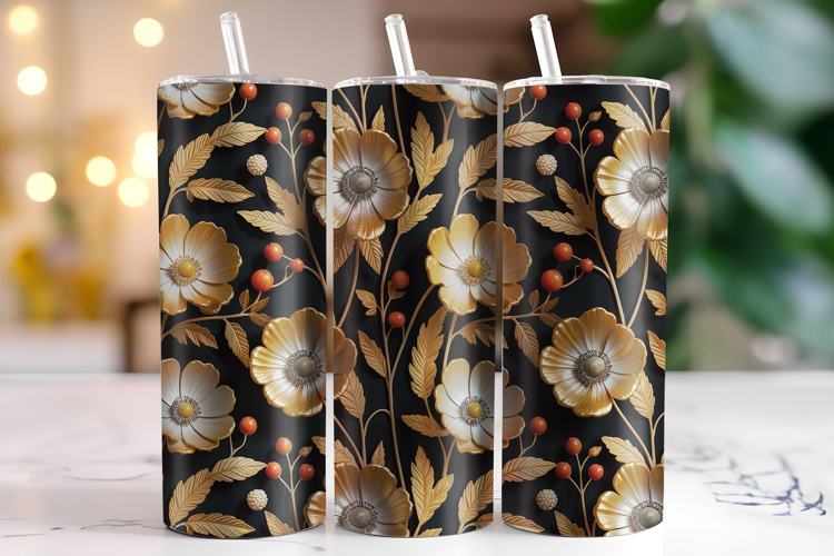 Flower Tumbler Wrap | Sublimation | Tumblers