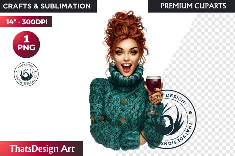 Cosy Winter Girl Clipart, Fashion Girl PNG, christmas