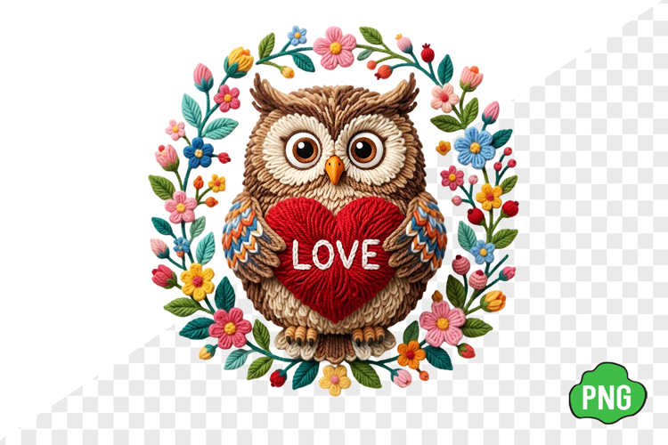 Whimsical Mother's Day Owl Clipart example image 1