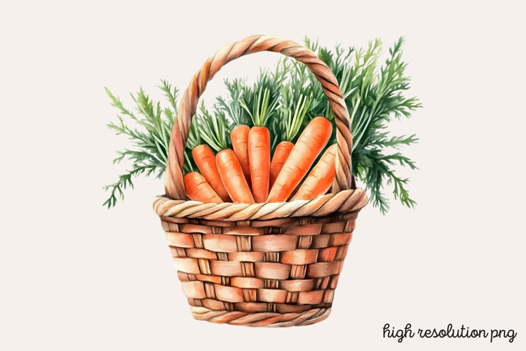 Carrot Watercolor Clipart PNG