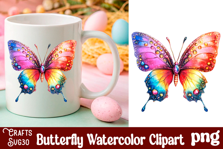 Watercolor Butterfly Clipart Image 22