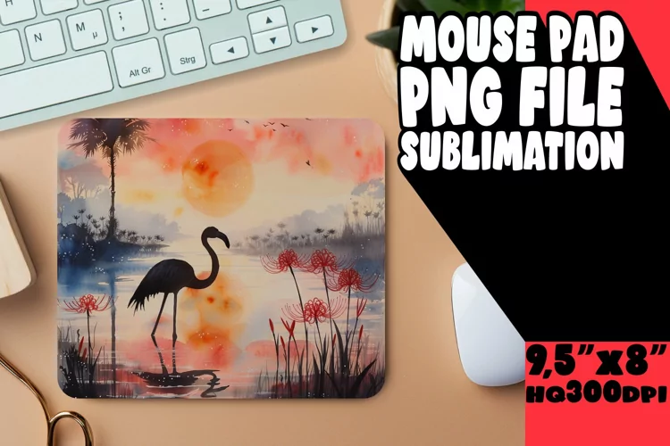 Coastal Charm Flamingo Mouse Pads