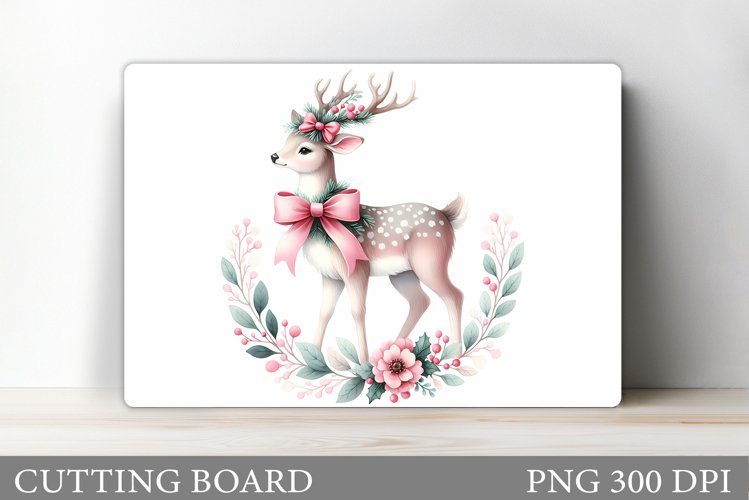 Christmas Deer Cutting Board. Christmas Cutting Board Design example image 1