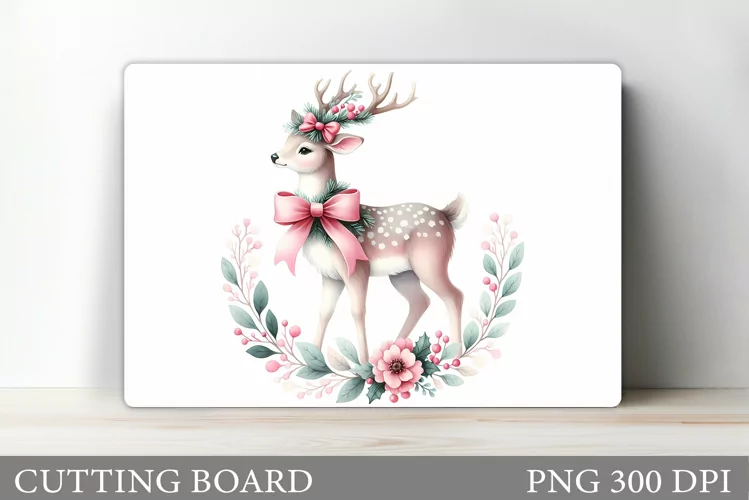 Christmas Deer Cutting Board. Christmas Cutting Board Design