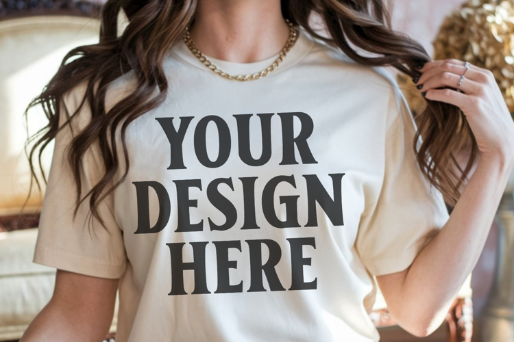 Comfort Colors 1717 Ivory T-Shirt Mockup